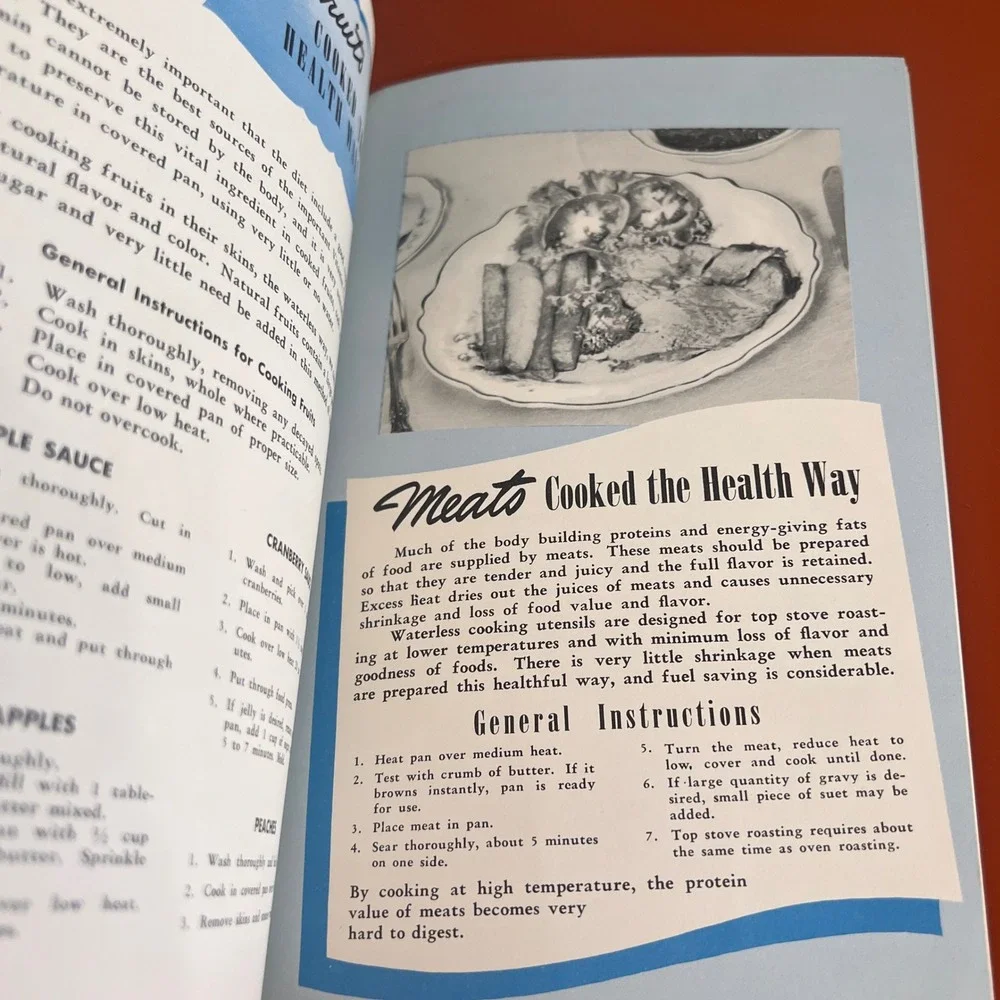 Vintage 1949 Waterless Cooking Recipe Booklet Eternity-Ware Copper Glo Aluminum